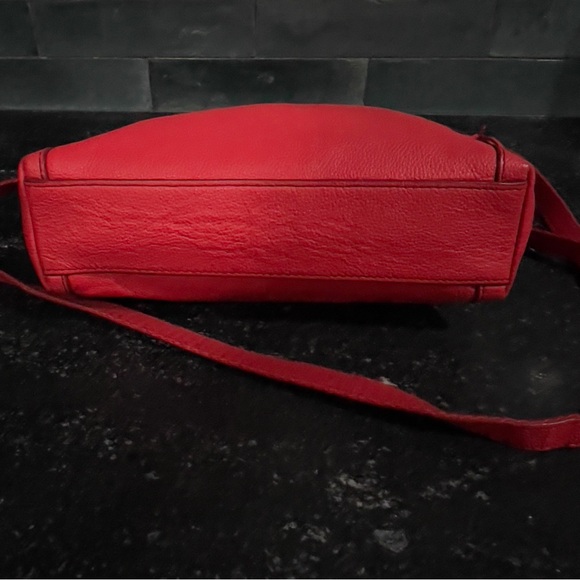 Fossil Coral Rose Pebbled Leather Cross Body Bag Purse - Picture 5 of 7